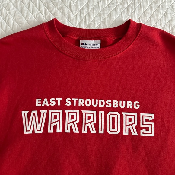 Champion East Stroudsburg University ESU Crewneck Sweatshirt Pullover Red XL - Picture 4 of 10